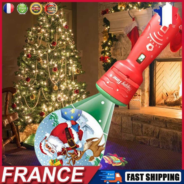 Lampe de poche projecteur de Noël à 24 motifs éducation précoce pour les enfants
