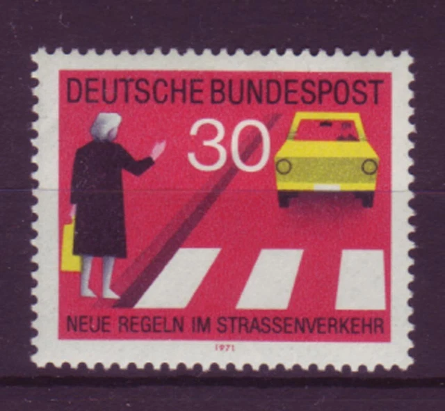 Bund 673 I mit Plattenfehler Neue Regeln im Straßenverkehr 30 Pf postfrisch