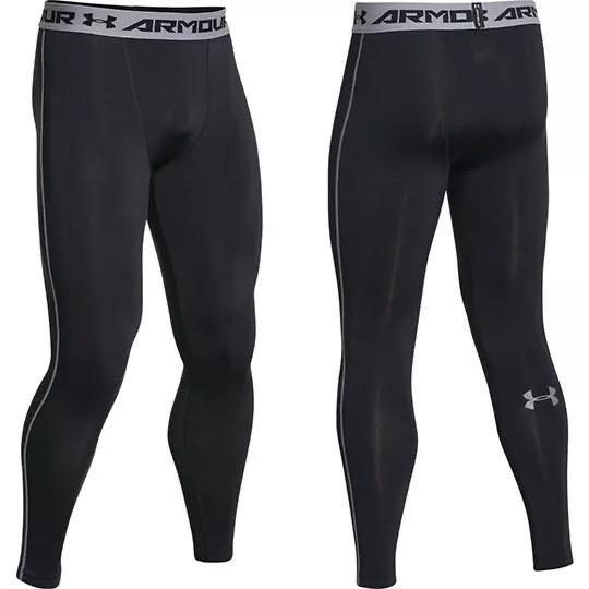 Men’s Under Armour Compression Leggings Heatgear Black Size XXL EUC