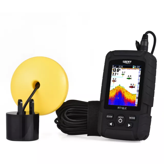 Portable Fish Finder Handheld Wired Fish Depth Finder Sonar Transducer for V7K1