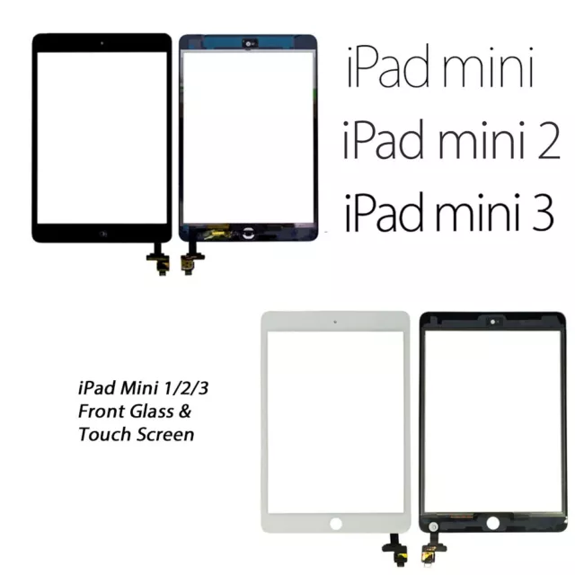 NEW iPad Mini 1/2/3 Front Glass Digitiser Touch Screen A1432 A1489 A1599
