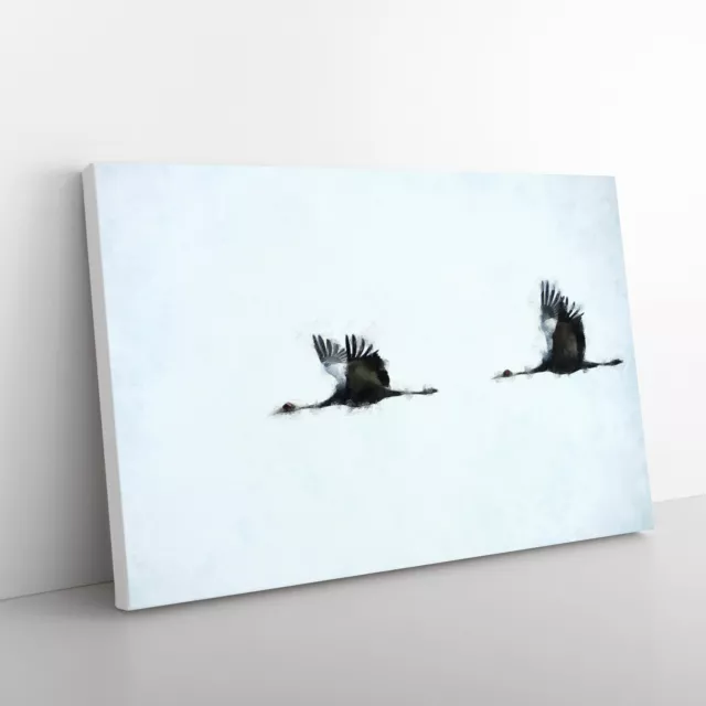 Flying Crane Birds Canvas Wall Art Print Framed Picture Home Decor Living Room