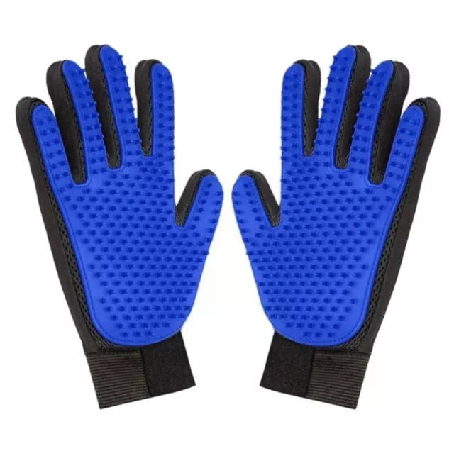 Pet Dog Cat Gentle Deshedding Brush Grooming Glove Massage Hair. 1 PAIR