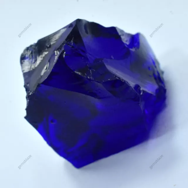 85.90 Ct Lab-Created Sapphire Blue Uncut Rough CERTIFIED Gemstone Huge Size