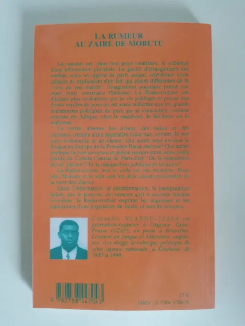 La Rumeur Au Zaire De Mobutu Radio Trottoir A Kinshasa - Cornelis Nlandu Tsasa 2