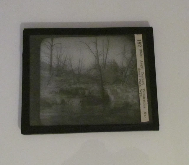 Glass Magic Lantern Slide ANGEL TERRACE YELLOWSTONE PARK C1910 OLD PHOTO USA 2