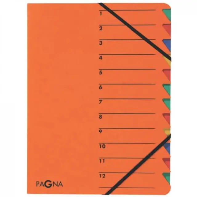 PAGNA Ordnungsmappe Easy 12 Fächer 1-12 orange 24131-12 (4013951004078)