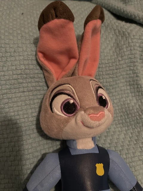 DISNEY STORE ZOOTOPIA Judy Hopps Plush Police Officer Cop Bunny Rabbit ...