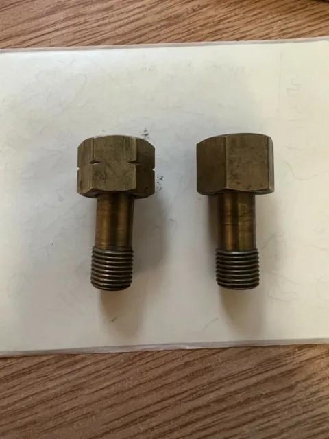 2 x 3/8" Female - 1/4" Male Straight Nut Gas Cylinder Adaptor RH LH GAS Hose
