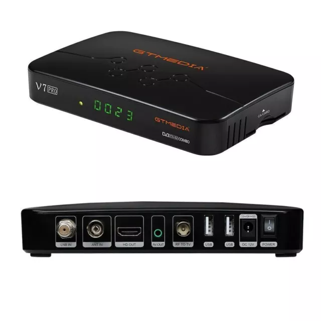 FTA DVB-S2X/T2 Satellite Receiver 1080P Decoder Dish Antenna TV Box USB Wifi PVR