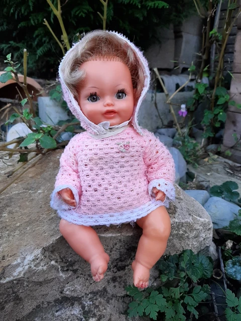 ANCIENNE POUPÉE GÉGÉ Rhodoid 1950 43 Cm EUR 125,00