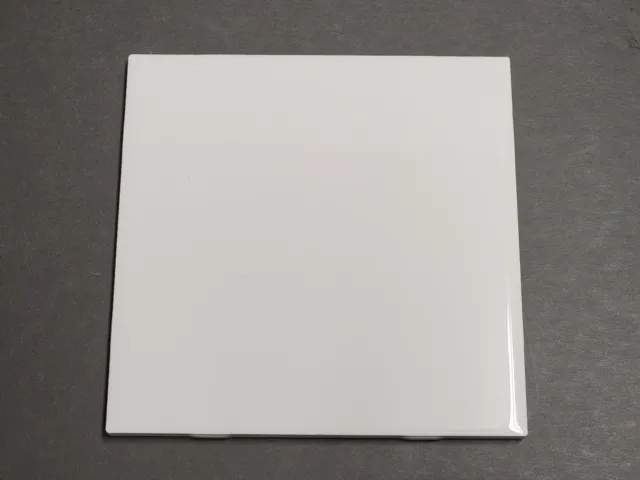 1 pc. AMERICAN OLEAN 6" x 6" Ceramic Tile - Glossy Bright ICE White NEW NOS