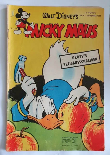 Micky Maus Comic Heft Nr. 9 September 1955