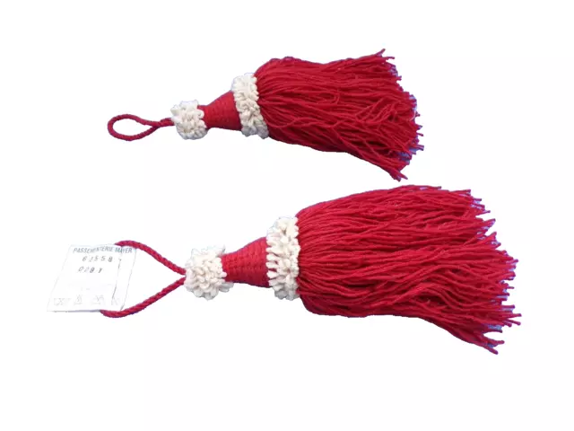 Coppia D 'em Fathoms Per Tende Vintage a Colori Rosso/