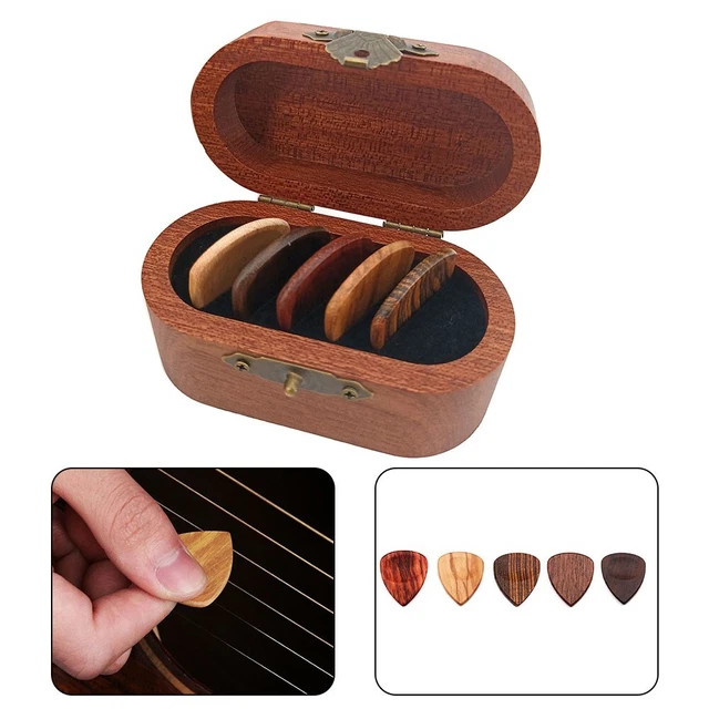 Élégant choix de guitare boîte en bois solution de rangement premium avec 5 p