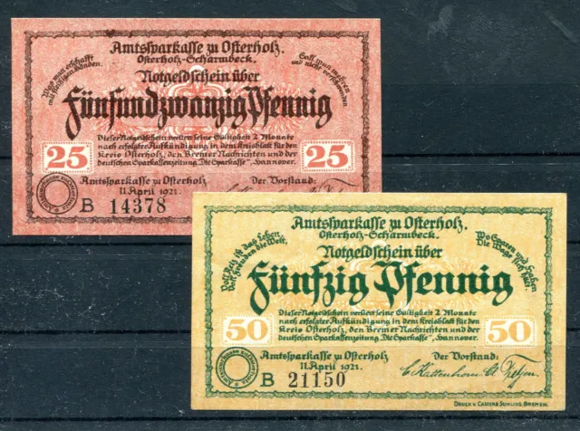 Osterholz Scharmbeck 25 + 50 Pfennig Notgeld .............................2/8017