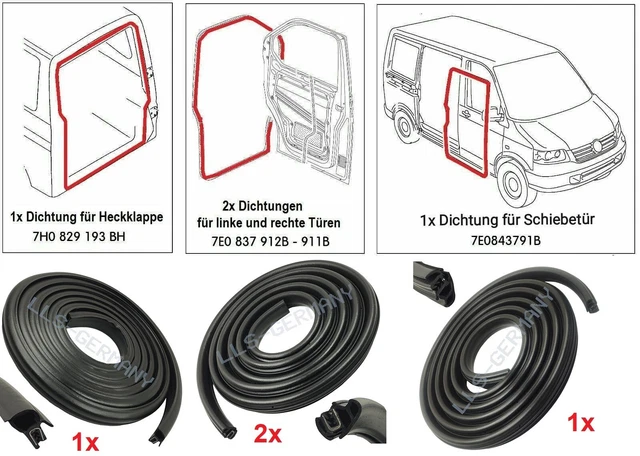 KIT JOINTS POUR VW T5 Multivan Bus (Portes + Hayon + Porte Coulissante