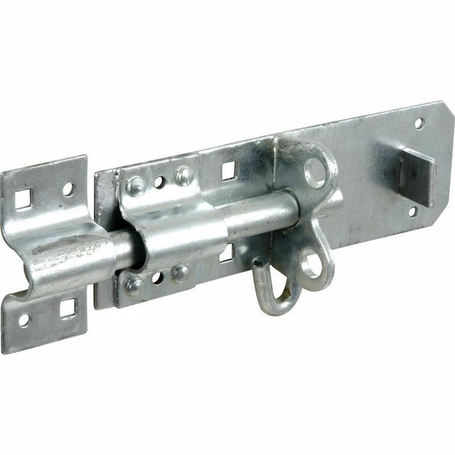6 Inch Galvanised Brenton Slip Bolt & Fittings Zinc Plated Garden Gate Shed Lock
