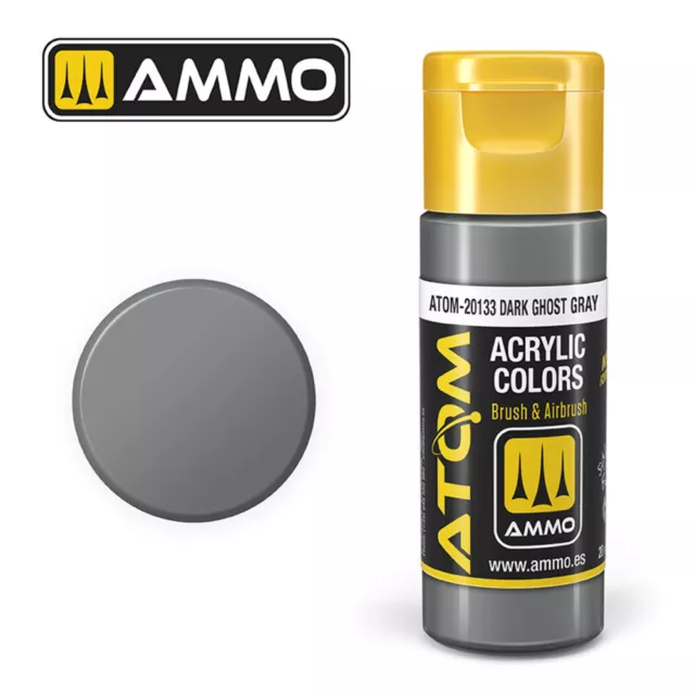 Ammo MIG ATOM-20133 - ATOM COLOR Dark Ghost Gray 20ml - Neu