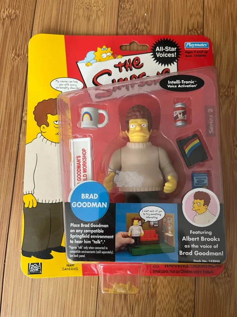 The Simpsons Celebrity Voices Interactive Figures - Al Brooks As Brad Goodman Works With Interactive Environments