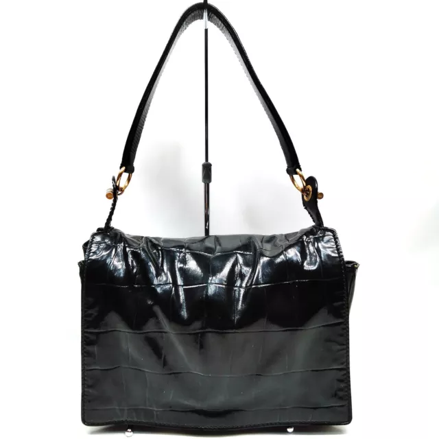 Yves Saint Laurent Hand Bag  Black Enamel 3238767