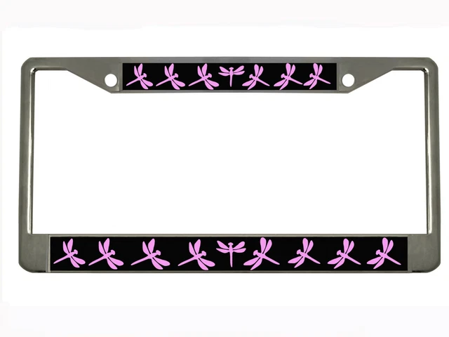 Dragon Butterfly Design Car License Plate Frame Auto Tag Holder