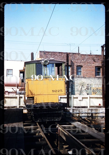 2 Original Slides, LAMTA Los Angeles MTA Crane #9225. 1958.