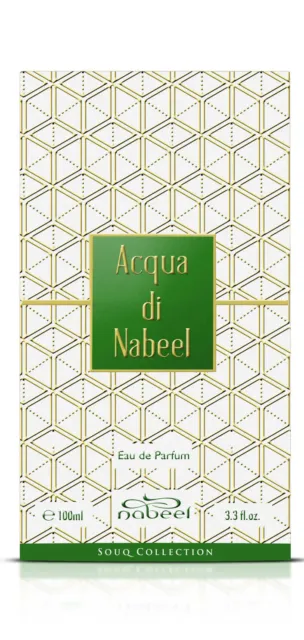 Acqua Di Nabeel 100Ml Spray Arabo Edp Nuovo Inscatolato Eau De Parfum