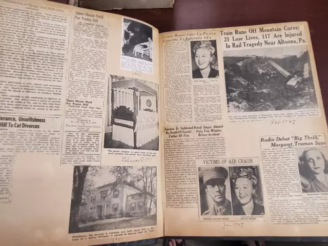 Vintage Scrapbook 1930-70s era National & Local News Personal Memorabilia* #2812