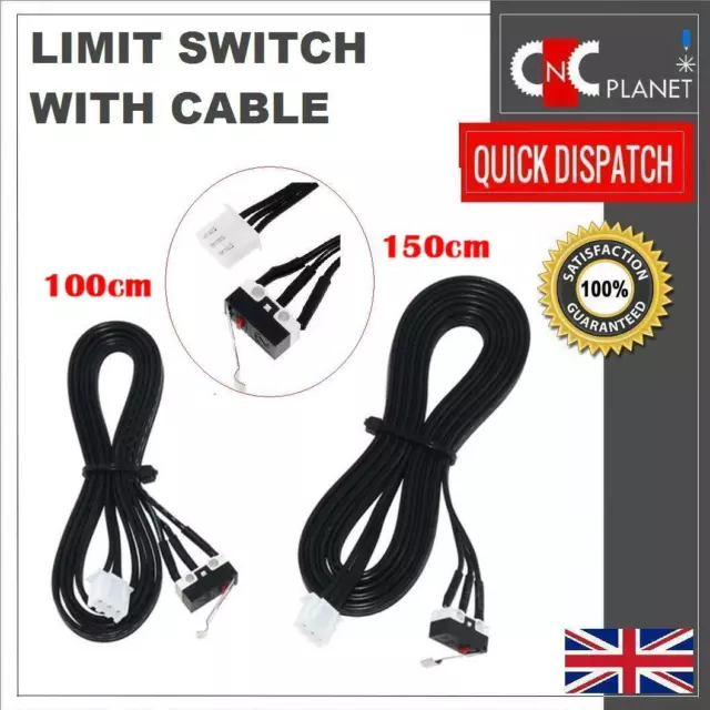 Ultra Micro Limit Switch Cable with Jst 3 pin Connector CNC Router 3D Printer