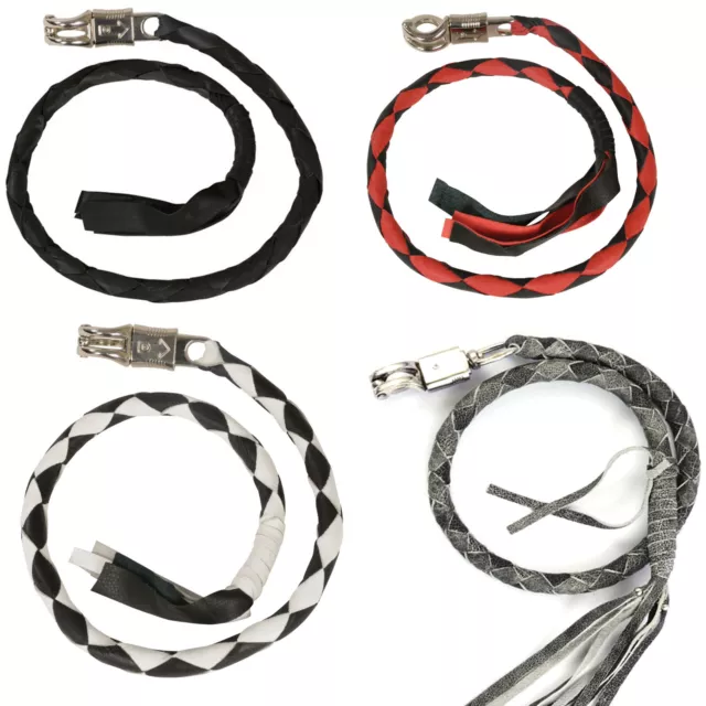 Biker Whip Motorcycle Get Back 40" Old School Quality 100% Leather Colors  #7900