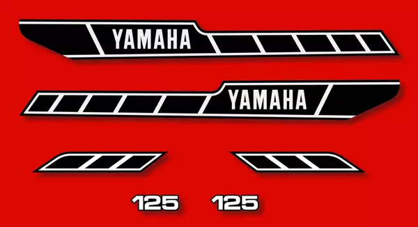 YAMAHA RD 125 1978 - Kit carrosserie Sticker decals - RDX 125 1978 - RDX125