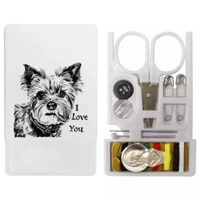 'I Love You with Yorkshire Terrier' Mini Travel Sewing Kit (SE00031390)