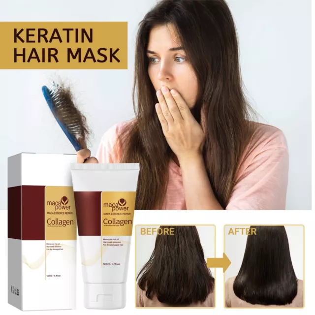 120ml Collagen Hair Mask Essence for Dry Damaged Hair Deep Repair Hair Treatment