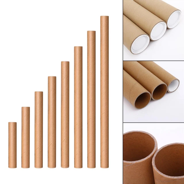 Tube Postal Carton 60cm - Pour Affiches, Œuvres D'Art, Documents - Avec Bouchons