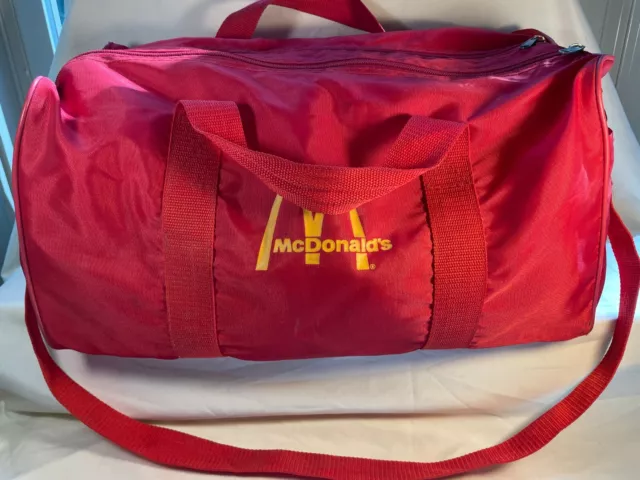 Vintage McDonalds Red Gym Duffle Bag W/ Shoulder Strap