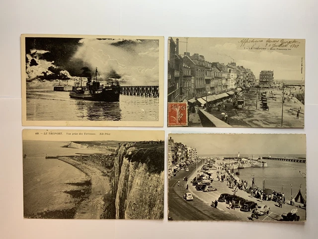 CPA- lot de 4 Cartes Postales Anciennes - Seine Inférieure Dpt 76 - Le Tréport