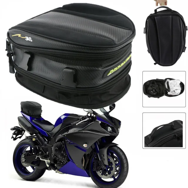 Motorcycle Tail Bag Rear Seat Travel Helmet Luggage Storage Backpack Waterproof