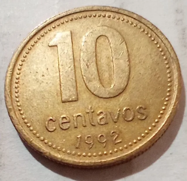 1992 Argentina 10 Centavos Coin