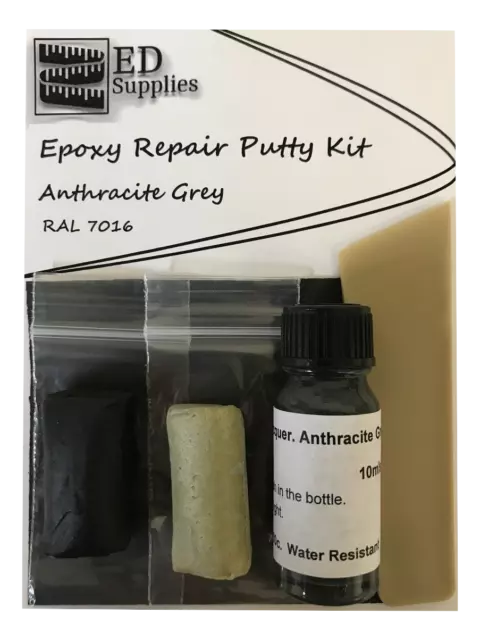 Anthracite Grey Floor & Wall Ceramic Tile Epoxy Repair Putty Kit -  Chips, Crack