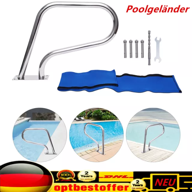 Poolgeländer Edelstahl Swimmingpool Handläufe Einstiegshilfe Handrail U-förmiger