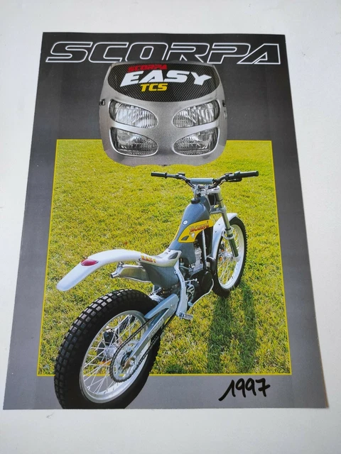 Prospectus Catalogue Brochure Moto Scorpa Gamme 1997