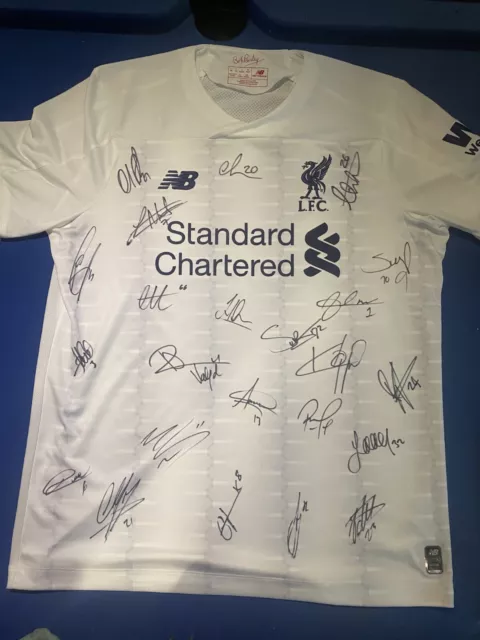 Liverpool shirt Signed By Champions League Winners Squad 2019
