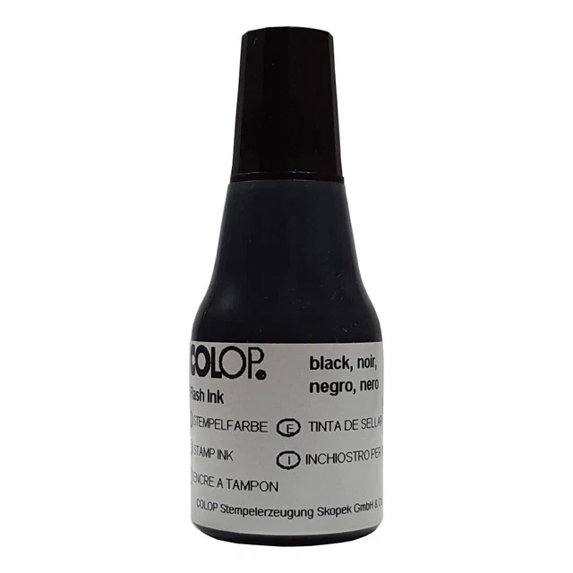 25ml Colop EOS Flash Tinte Schwarz Stempelfarbe zum Auffrischen 146986 nachfülle