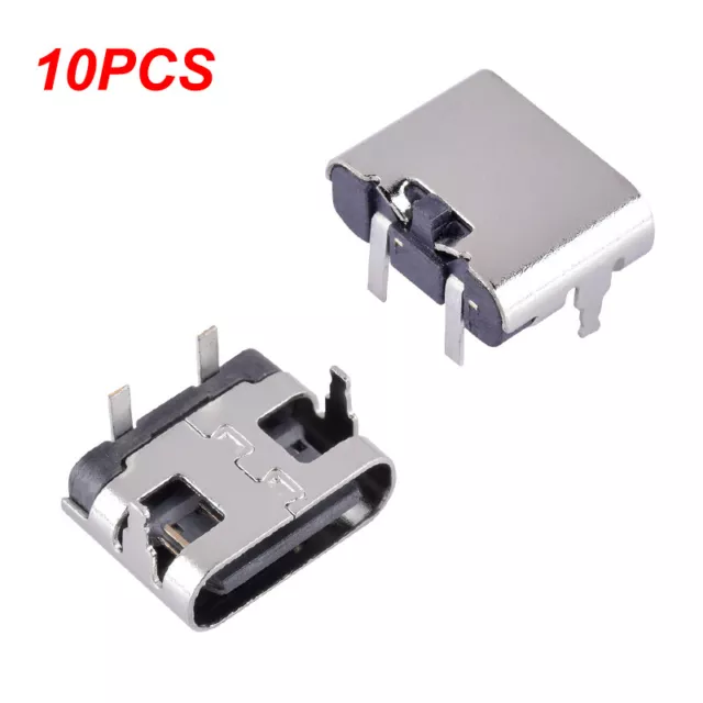 10Pcs 2 Pin Micro Type C Connector Socket USB 3.1 Type-C Female Power Jack D_RQ