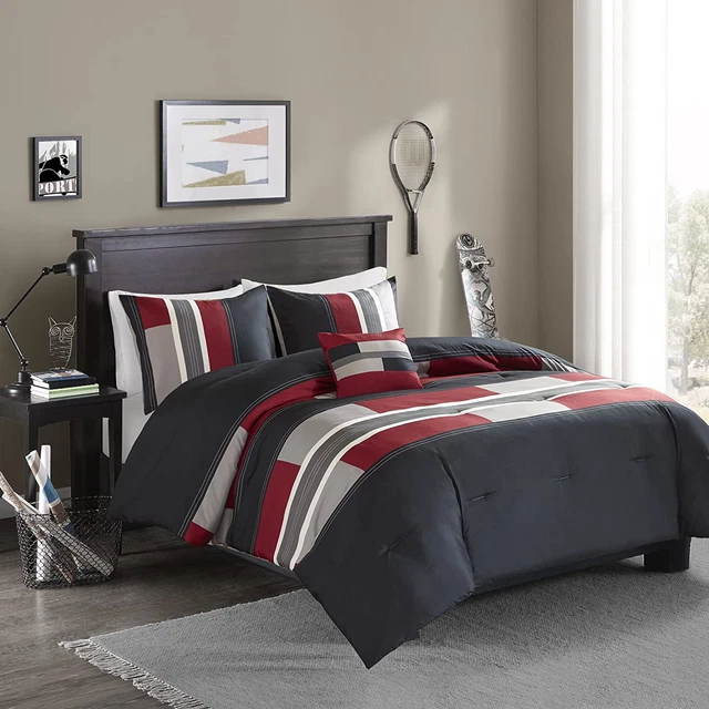 Casual Comforter Set Sporty Design, Vibrant Color, Active Lifestyle Boys Bedroom