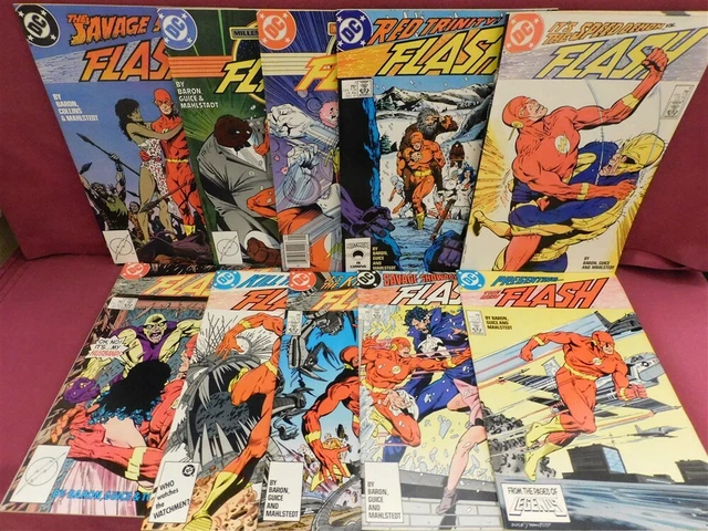 Flash 1 2 3 4 5 6 7 8 9 10 Vol.2 Dc Comic Run Set Baron Guice Mahlstedt 1987 Vf