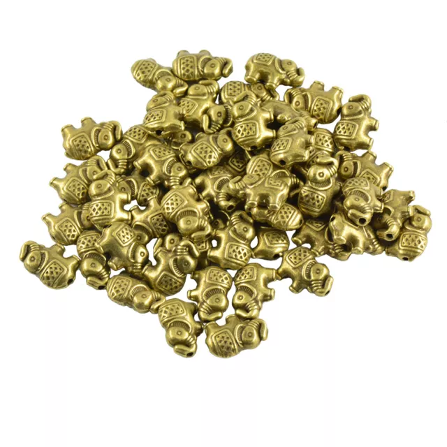 50 Stück Elefanten Spacer Charms Perle für Schmuck machen DIY