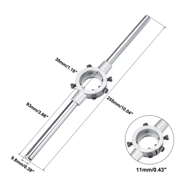 Die Stock Handle Wrench Holder for Metric M10-M11 / 20mm-30mm OD Round Die 2