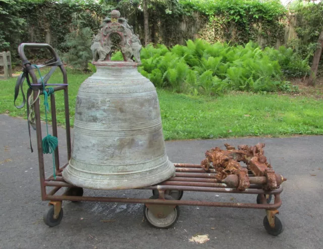 Monumental  Antique Thai  Bronze Southeast Asian Temple Bell